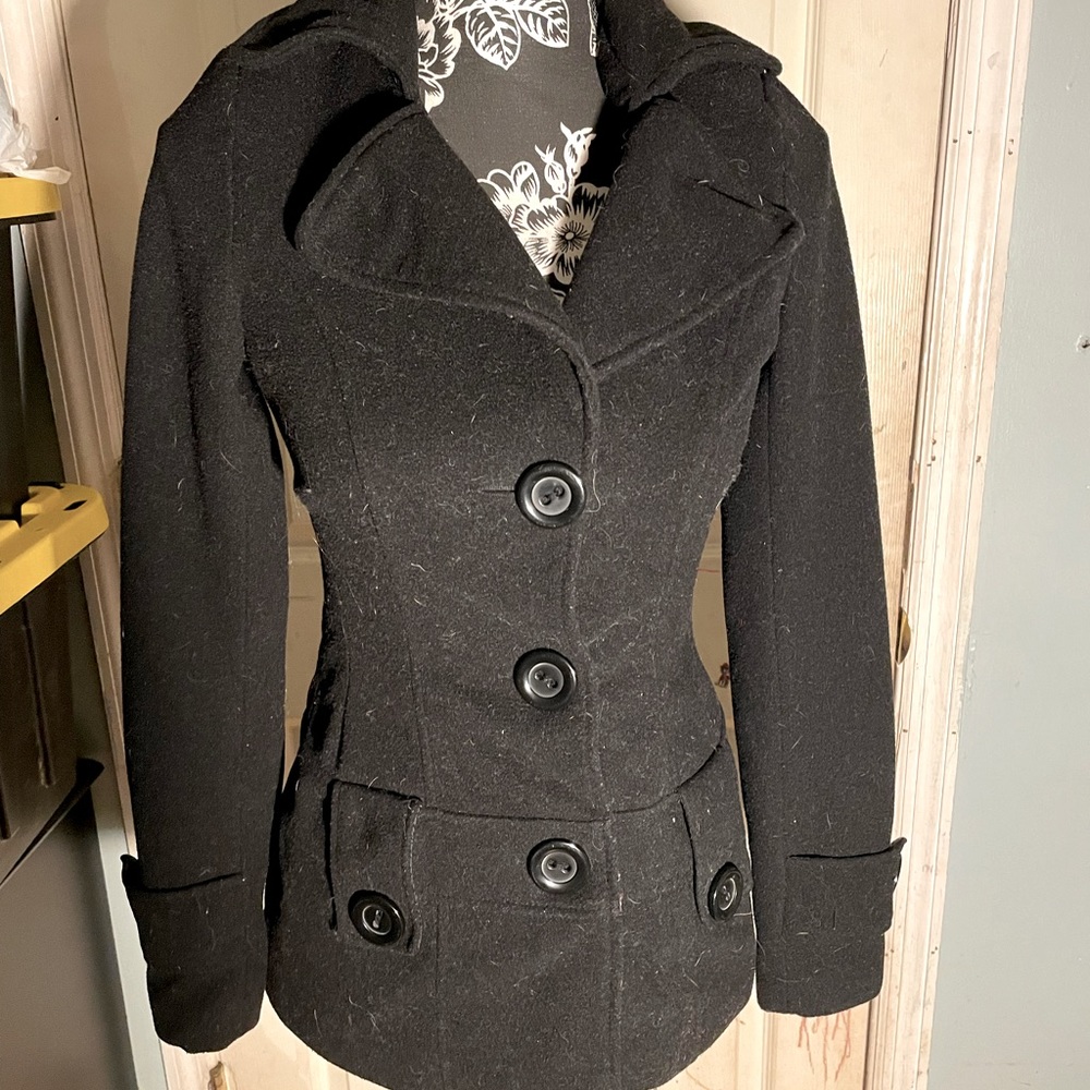 black pea coat